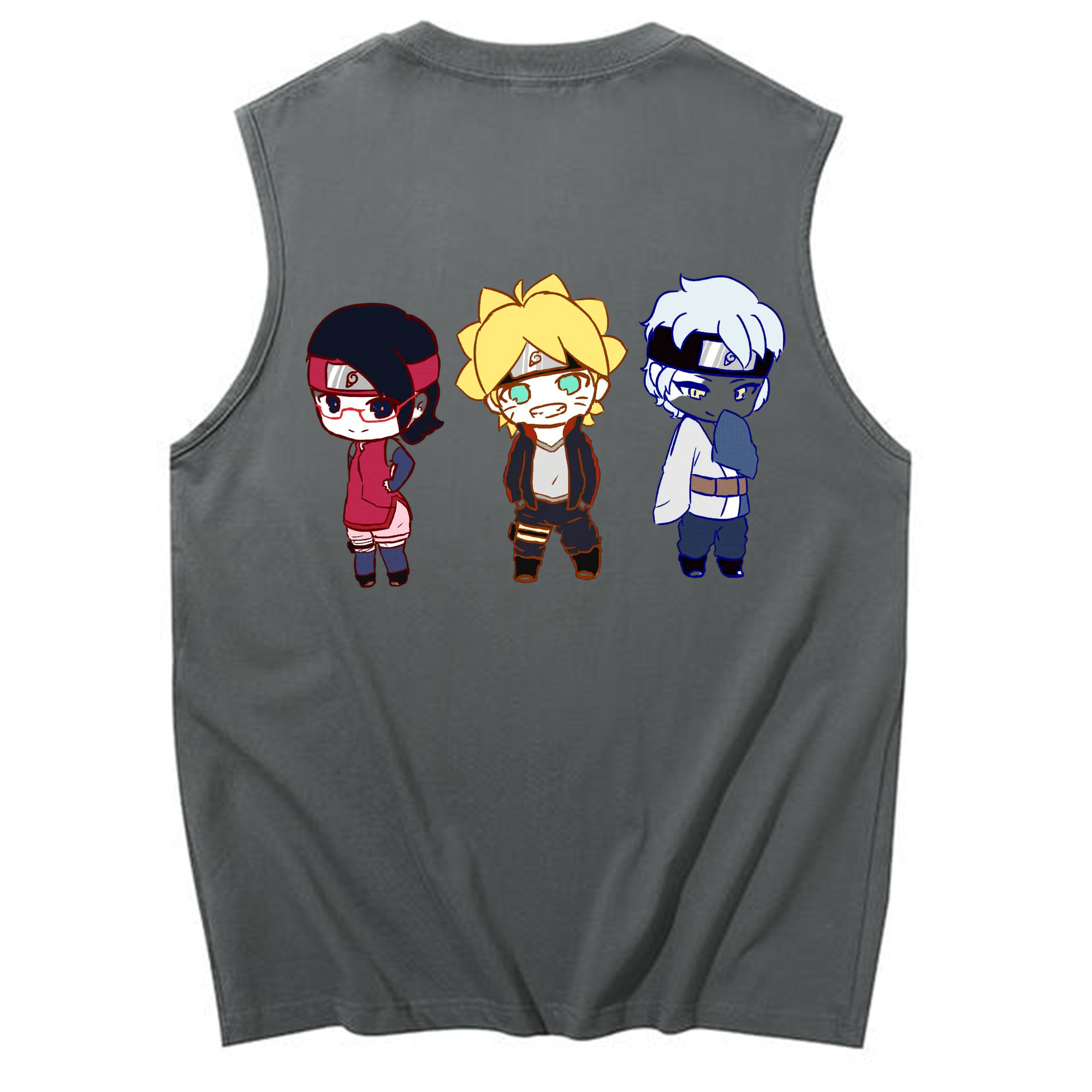 （画像用） NARUTO -ナルト- うずまき ボルト Uzumaki Boruto コットン100％タンクトップ（背面プリント）
